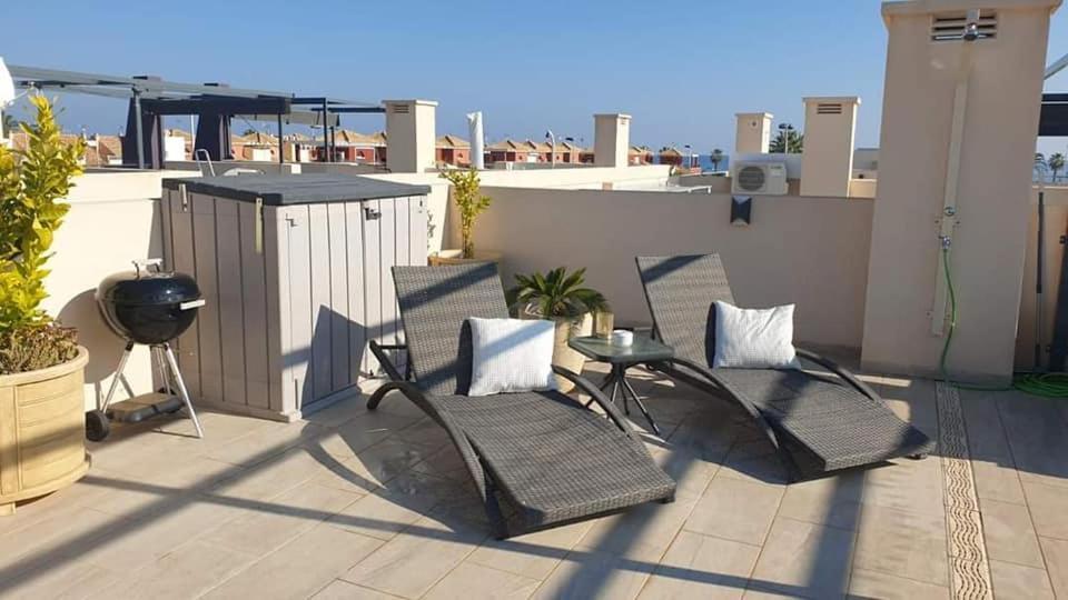 Higuericas Costa 222 Haerlig Takterrass Med Havsutsikt - Pool Och 250M Till Stranden Torre de la Horadada Экстерьер фото